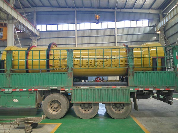 成都的客戶，您采購(gòu)的1.5×8m的雞糞烘干機(jī)已發(fā)出，請(qǐng)注意查收