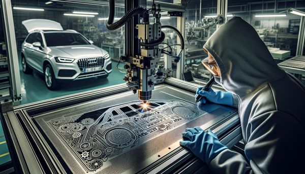 后視鏡（加熱片）激光蝕刻線(xiàn)路與傳統(tǒng)酸洗的對(duì)比(圖2)